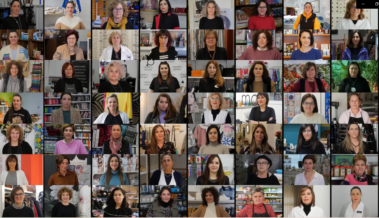 Más de 60 comercios participan en un vídeo homenaje con motivo del Día Internacional de la Mujer