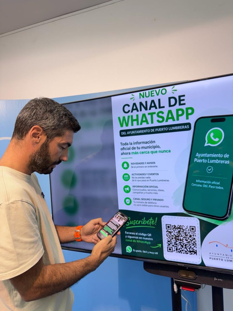 El Ayuntamiento de Puerto Lumbreras estrena canal de WhatsApp para informar de todas las novedades municipales