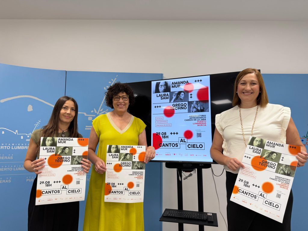 Puerto Lumbreras celebrará la segunda edición de Cantos al Cielo con las actuaciones de Amanda Mur, Laura Sam y Greco Techno